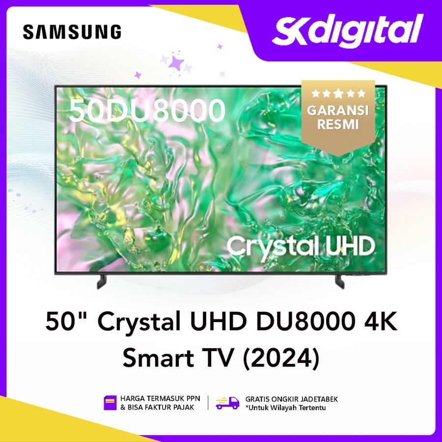 TV Samsung 50DU8000 Crystal Uhd 4K Tizen OS Smart TV 50 Inch UA50DU8000KXXD