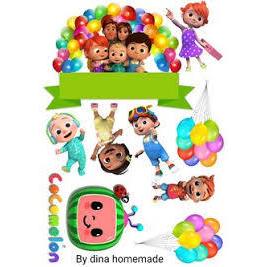 TOPPER CAKE - COCOMELON cake topper toper birthday set topper cake hiasan kue anak cowok anak KARTUN