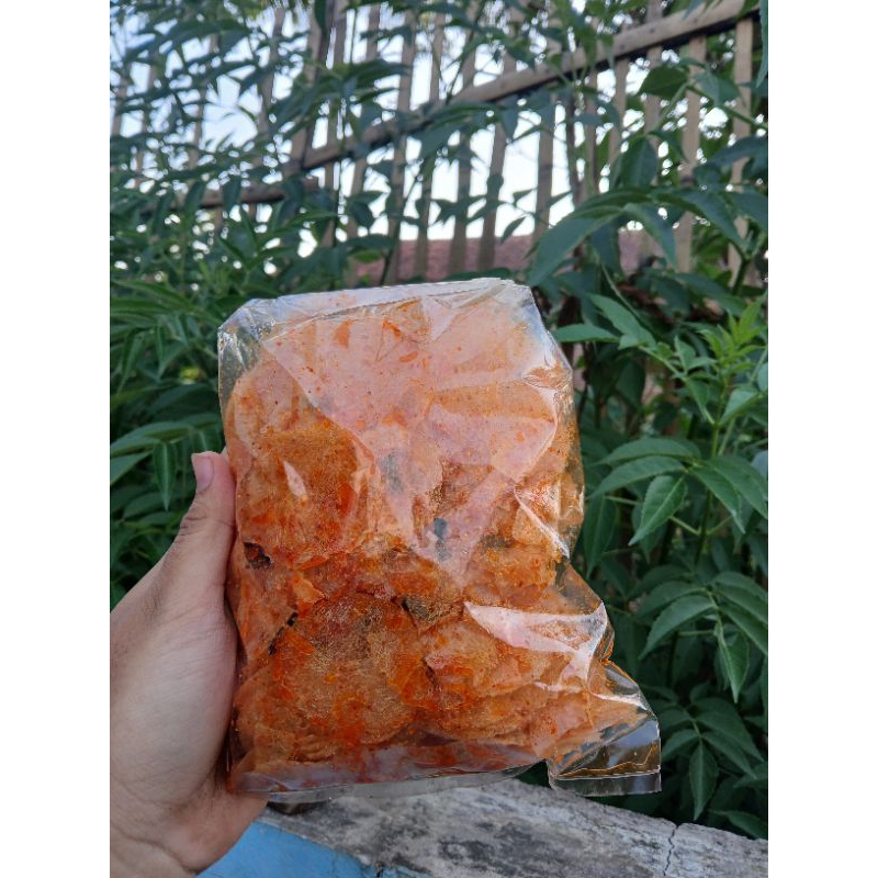 

Keripik kaca / kripca pedas daun jeruk 250gr Cemilan kering