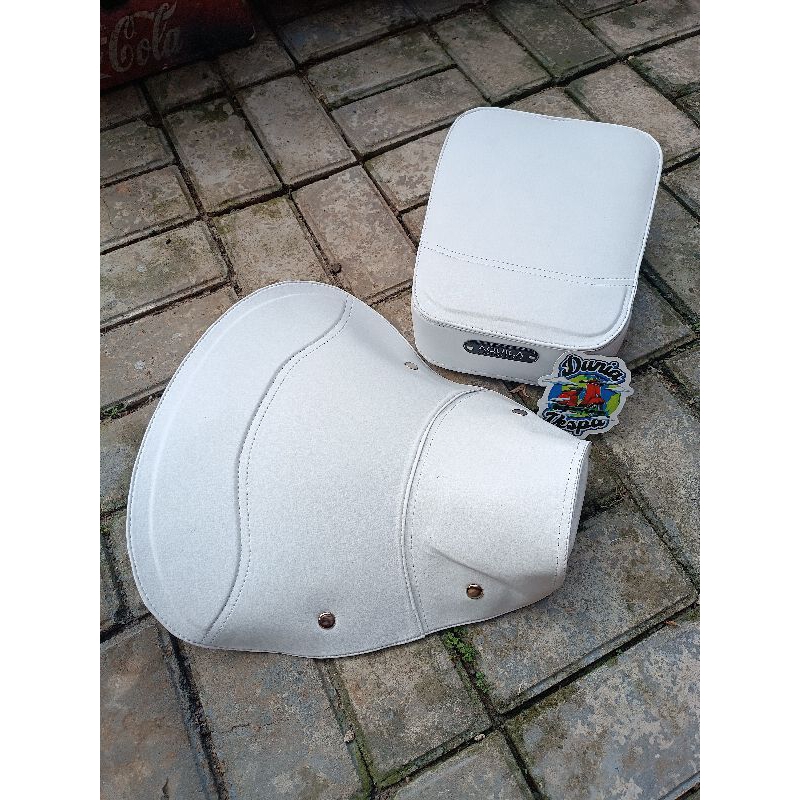 jok vespa aquila model pisah warna putih