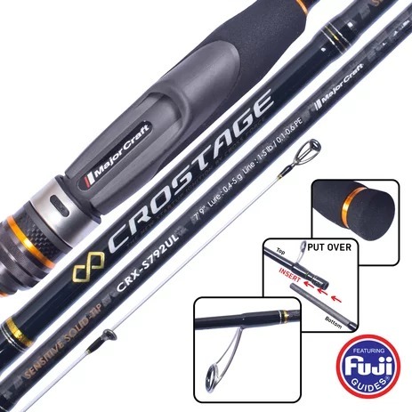 Joran MAJOR CRAFT CROSTAGE UL | CRX-S702 732 762 782 792 | 200 CM | Spinning Ultra Light | Sambung 2