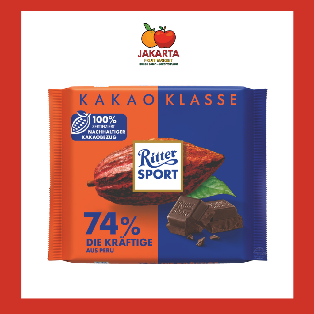 

RITTER SPORT COCOA SELECTION 100GR (74% INTENSE WITH COCOA MASS FROM PERU)