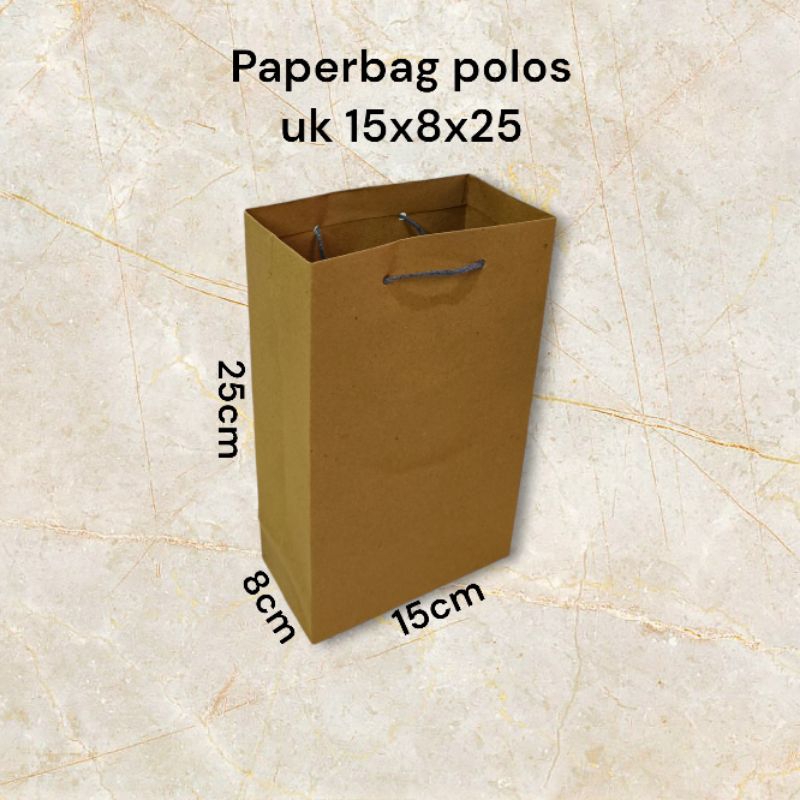 

Paperbag polos uk 15x8x25 (isi 12pcs)