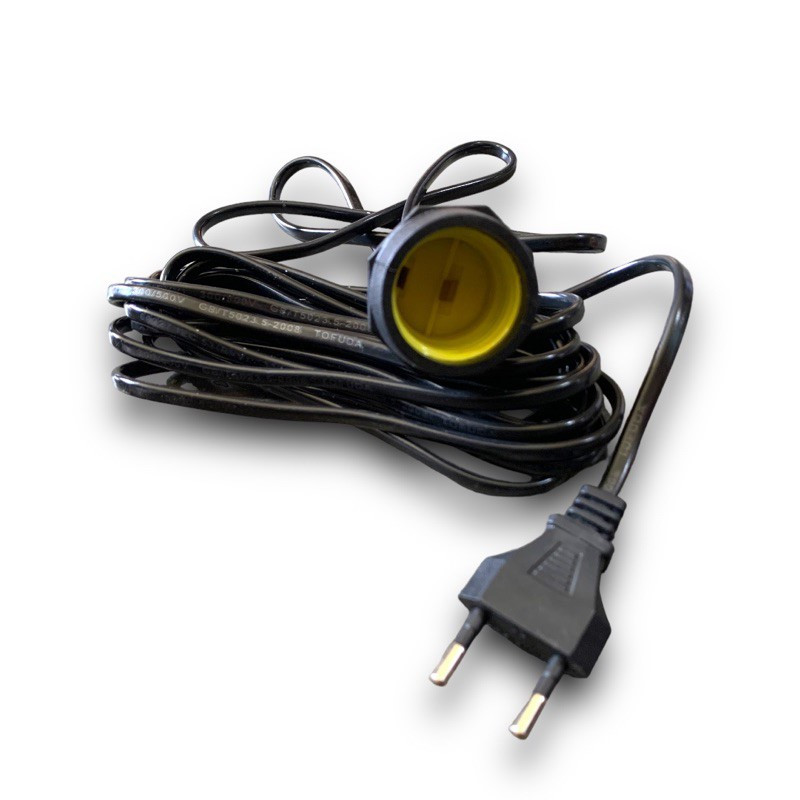 Fitting Lampu Cafe + kabel 5Yard / Fitting Lampu Cafe 1 Fitting