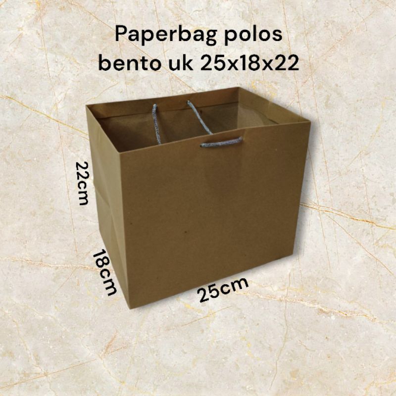 

Paperbag polos bento uk 25x18x22 (isi 12pcs)