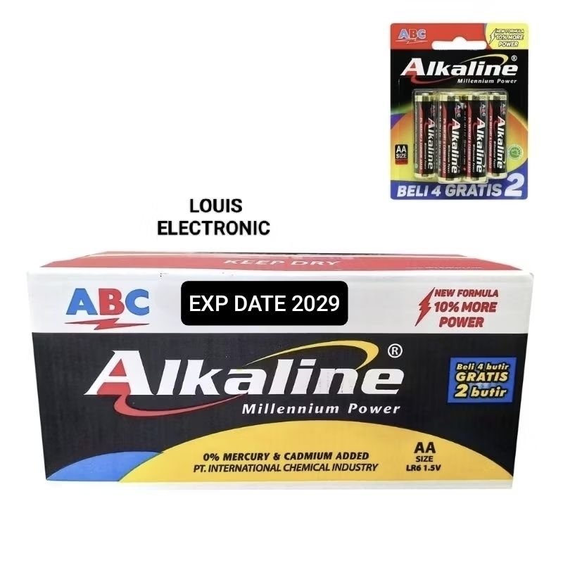 Baterai ABC Alkaline AA A2 Perkarton 4+2 Baterai ( 432 Pcs )