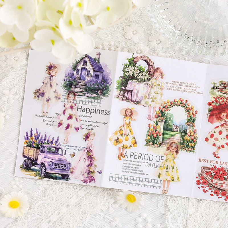 

(Kiricart) Cute Hanna Girl PET with KISS CUT Sticker Aesthetic / Journaling / Scrapbooking / DIY / Art and Craft