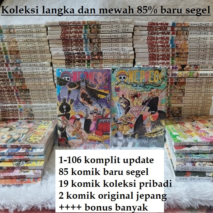 Komik manga onepiece one piece original box full set komplit segel jepang luffy lengkap