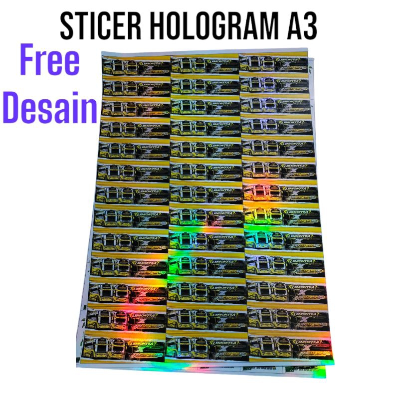 

Cetak Sticer Hologram A3 Print Hologram A3