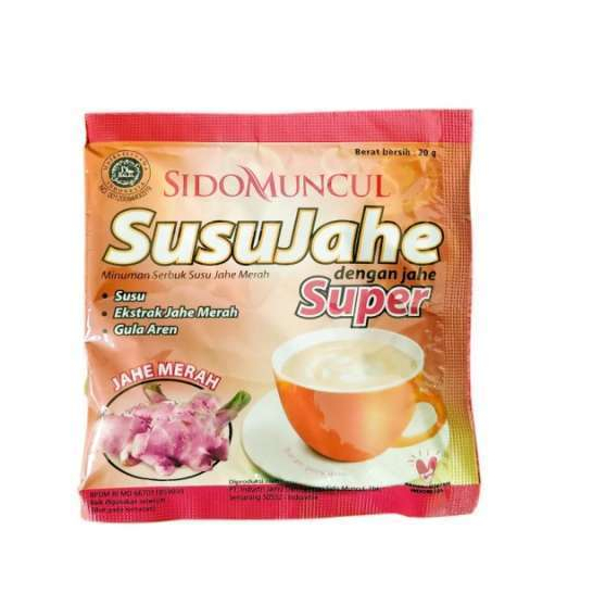 

SIDOMUNCUL SUSU JAHE SUPER MINUMAN TRADISIONAL ORIGINAL 5 SACHET