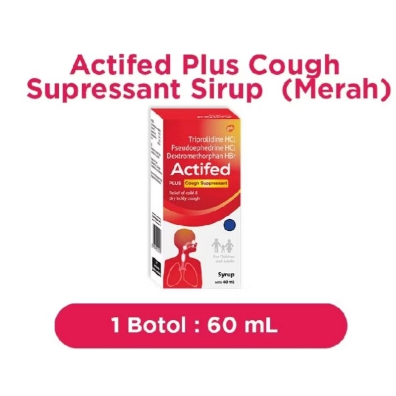Actifed merah 60ml (batuk kering dan pilek)