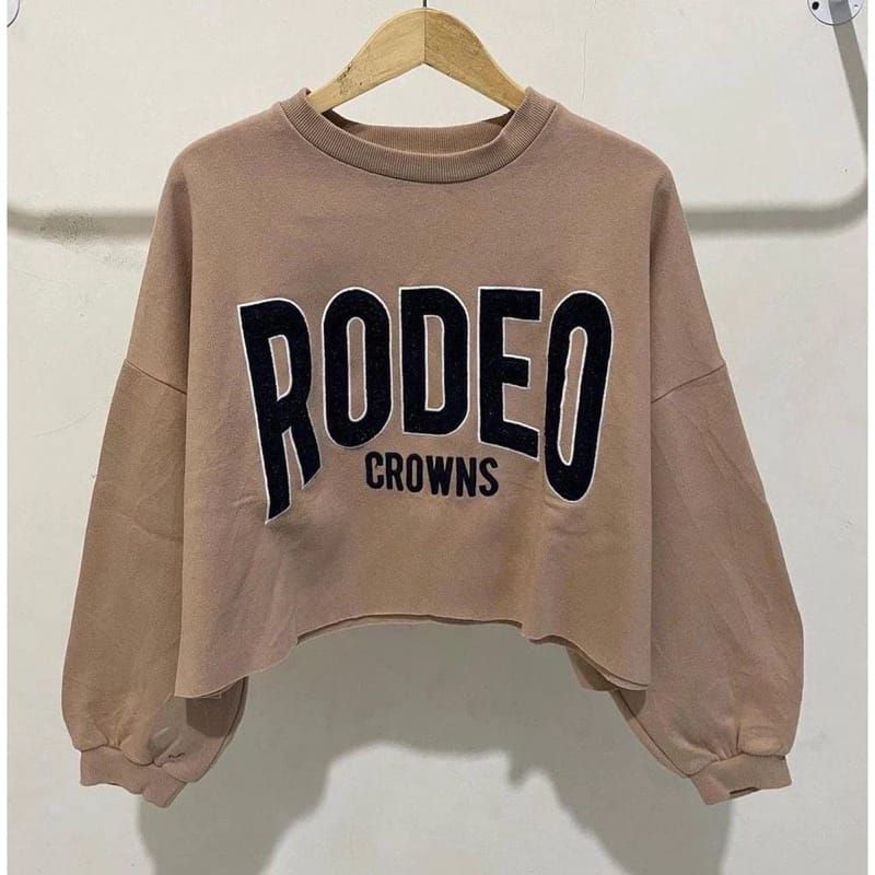 Sweater Crop Bahan fleece RODEO CROWN