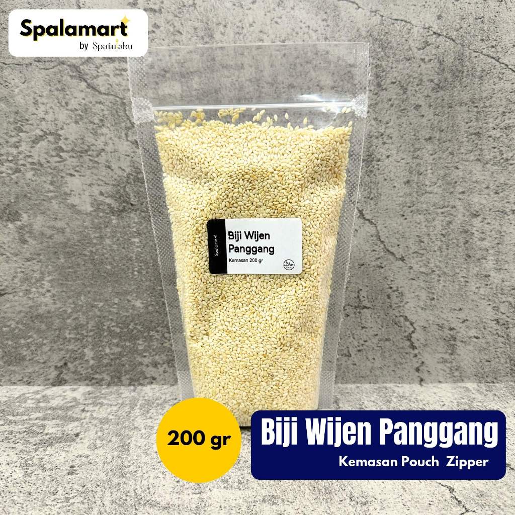 

Biji Wijen Panggang Kemasan 200 gr - Repack untuk taburan masakan daging dan lainnya