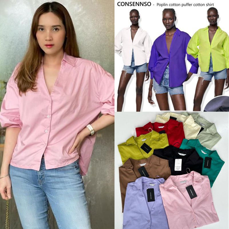 CONSENNSO poplin shirt cotton