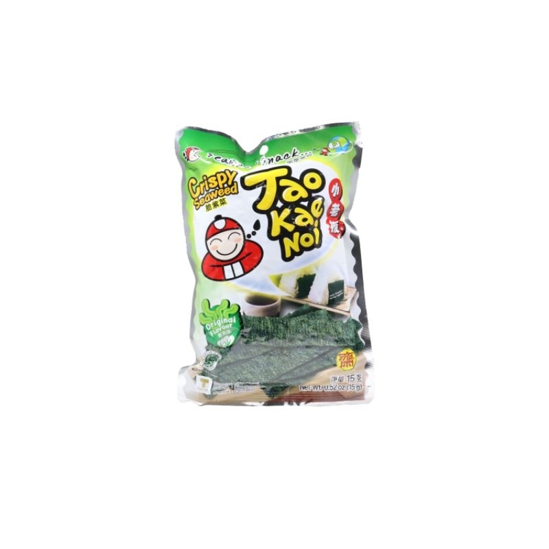 

TAO KAE NOI SNACK CRISPY SEAWEED RUMPUT LAUT RASA ORIGINAL 15 gr