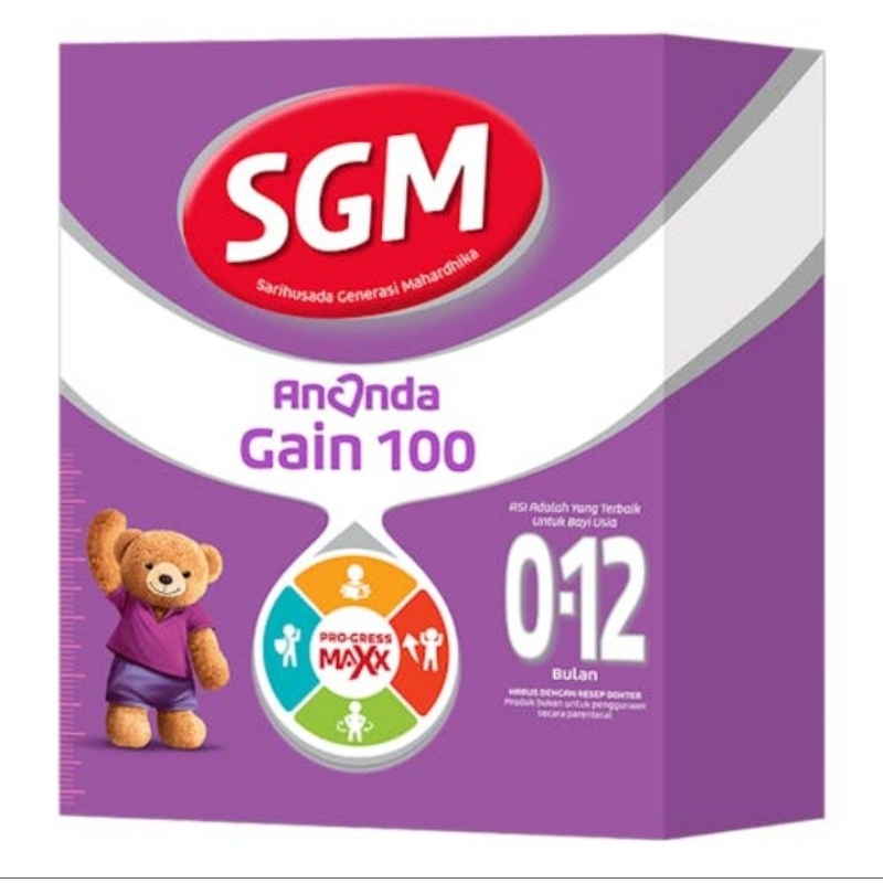 SGM Ananda Gain 100 Susu bubuk formula 0-12 bulan 400 gram