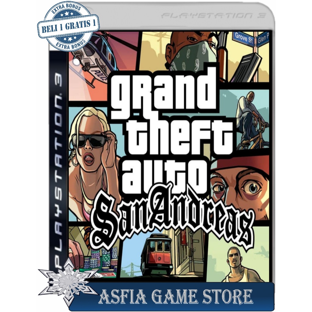 GTA SAN ANDREAS DVD Kaset Game PS3 PKG CFW HEN MULTIMAN