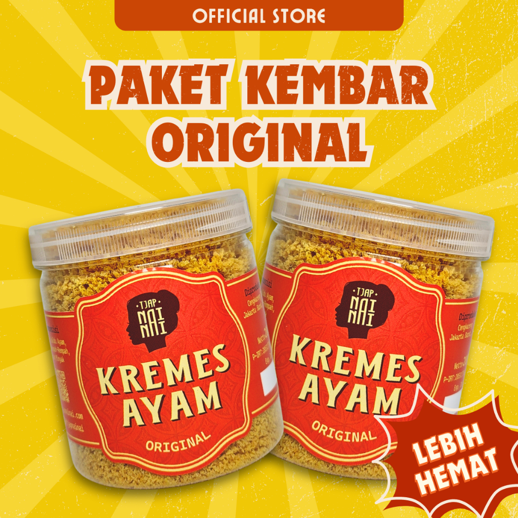 

Kremes Tjap Nai Nai - Paket Kembar Kremesan Ayam - SET 2 - Rasa Original