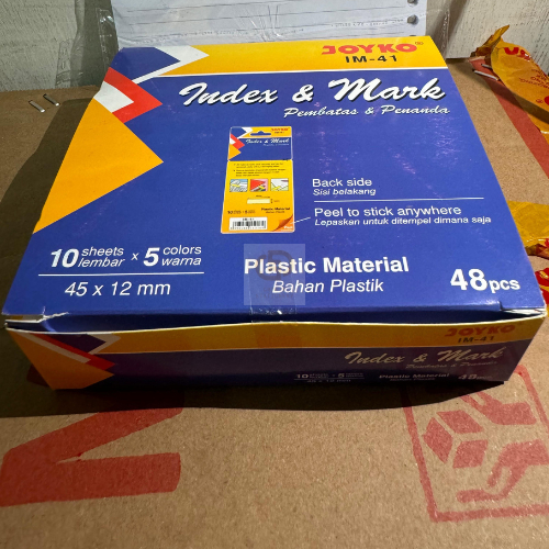 

Index & Mark Penanda Pembatas Joyko IM-41 Plastik (1 Box isi 48 Pcs)