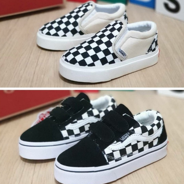 SEPATU VANS1 SLIP ON PUTIH CATUR TERBARU SIZE 20-35 SEPATU SLOP ANAK CATUR SEPATU SLIP ON ANAK