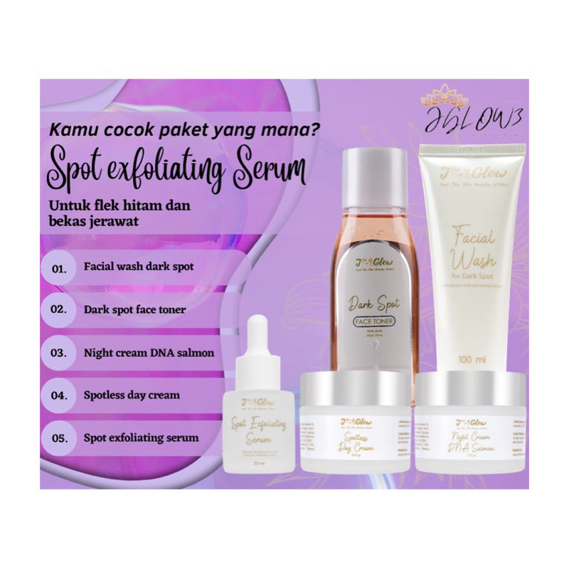 JGLOW PAKET FLEK HITAM/BEKAS JERAWAT