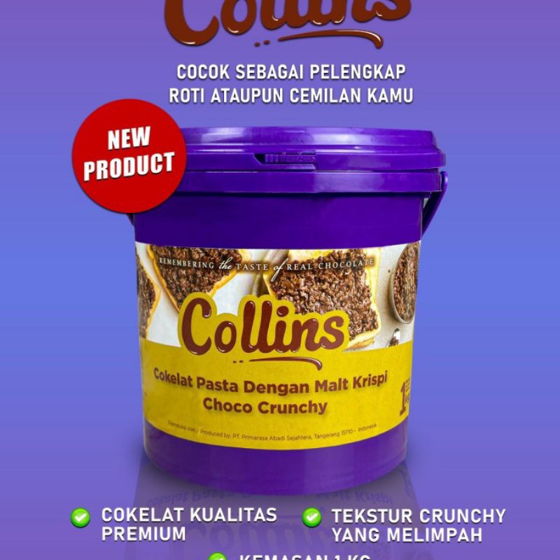 

COLLINS CRUNCHY 1 KG FULL COKLAT / Paling Laris