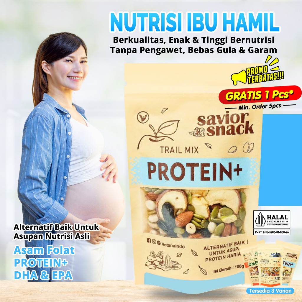 

Makanan Tambahan Ibu Hamil Cemilan Sehat Enak Tinggi Nutrisi | Savior Snack | Trail Mix Nut & Fruit