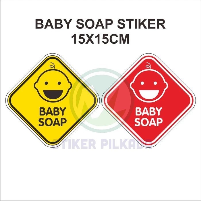 

STIKER VINYL BABY SOAP 15X15CM