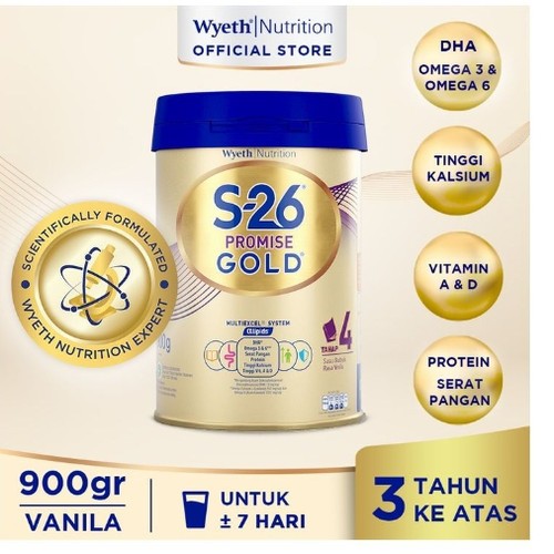 

s26 promise gold susu bubuk vanilla 900gr