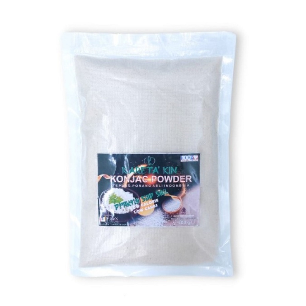 

TEPUNG PORANG GLUCOMANAN KARETA KIN KONJAC POWDER 500G