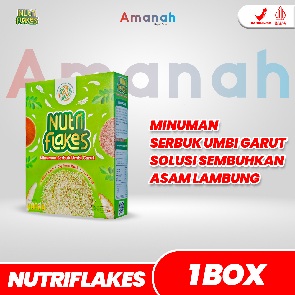 

Nutriflakes Paket 1 Box Sereal Umbi Garut Solusi Permasalahan Asam Lambung Original Ori