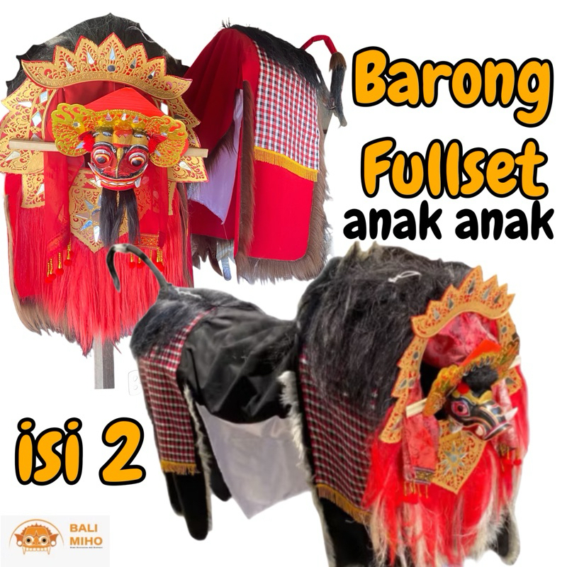 Barong Anak anak isi 2 Fullset - Barong Macan Fullset - Barong Ket Fullset - Barong Bangkung Full Se