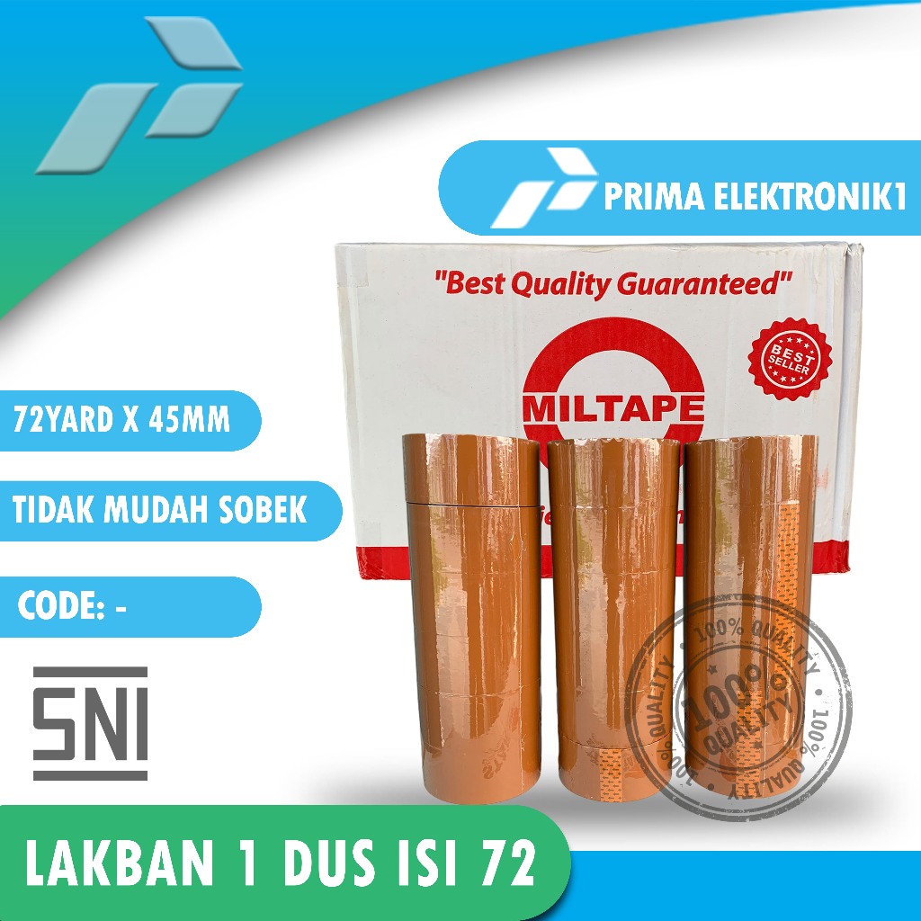 

1 Dus Lakban OPP Cokelat isi 24 pak 72 pcs Lakban Kebutuhan Packing Kantor Dan Sekolah