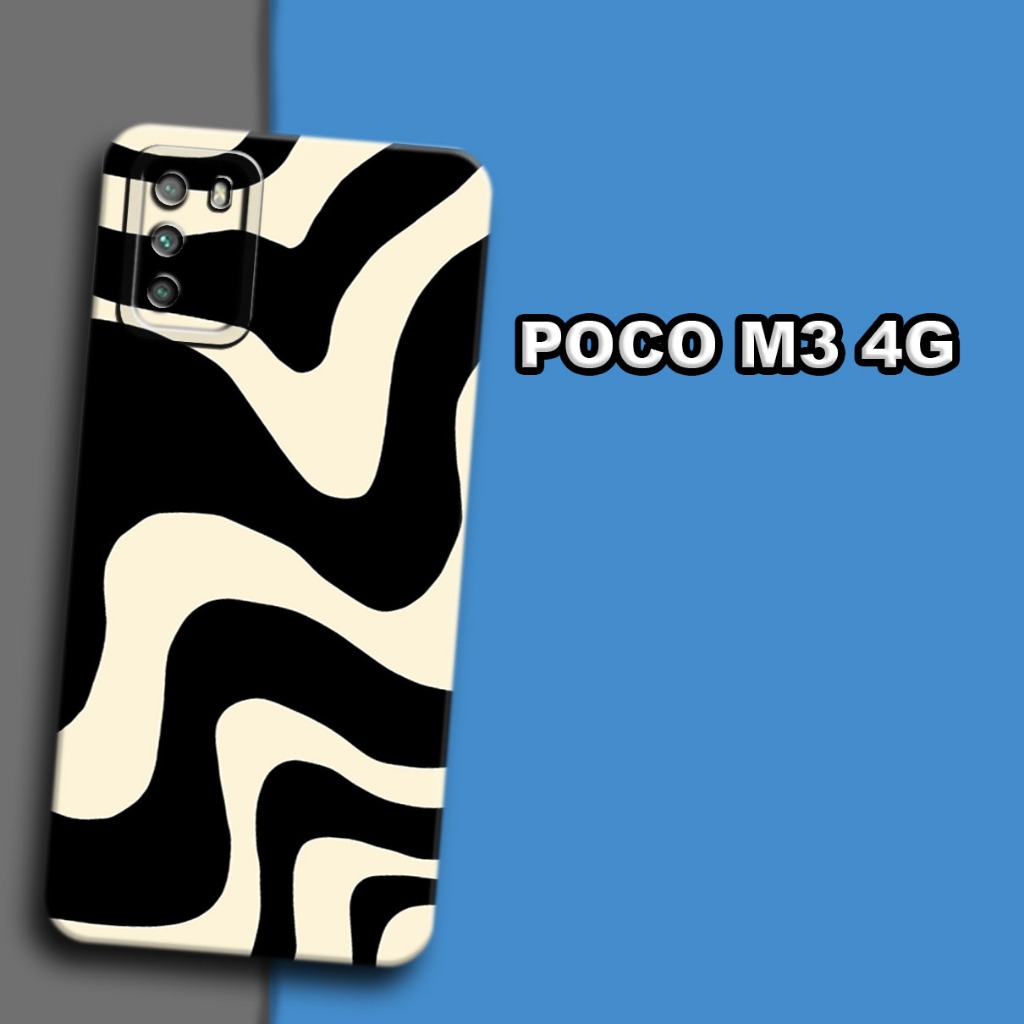 S26-Softcase procamera untuk XIAOMI POCO M3 4G - bahan karet lentur-motif Abstrak-all type HP-case x