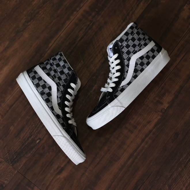 Vans Sk8-Hi 38 Dx Anaheim Factory Checker Checkerboard Black White