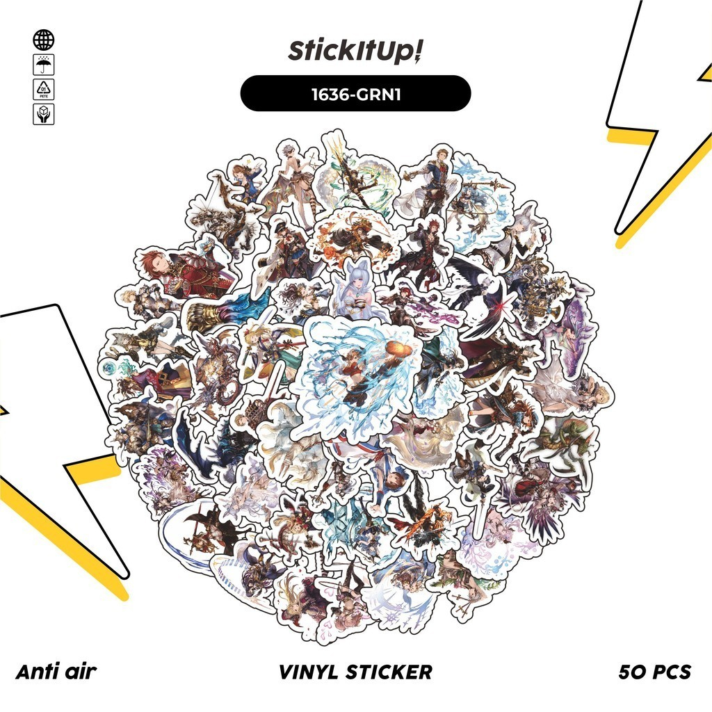 

COD✨ 100 Pcs Stiker Pack GRANDBLUE FANTASY CHARACTER 01 Lucu Aesthetic Vynil Waterproof untuk Freebies Sticker Buku Journal Casing HP Laptop