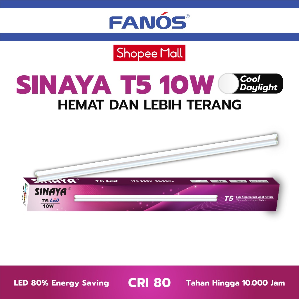 Sinaya Premium LAMPU TL LED TUBE LIGHT  T5 10W Lampu LED Putih/Kuning