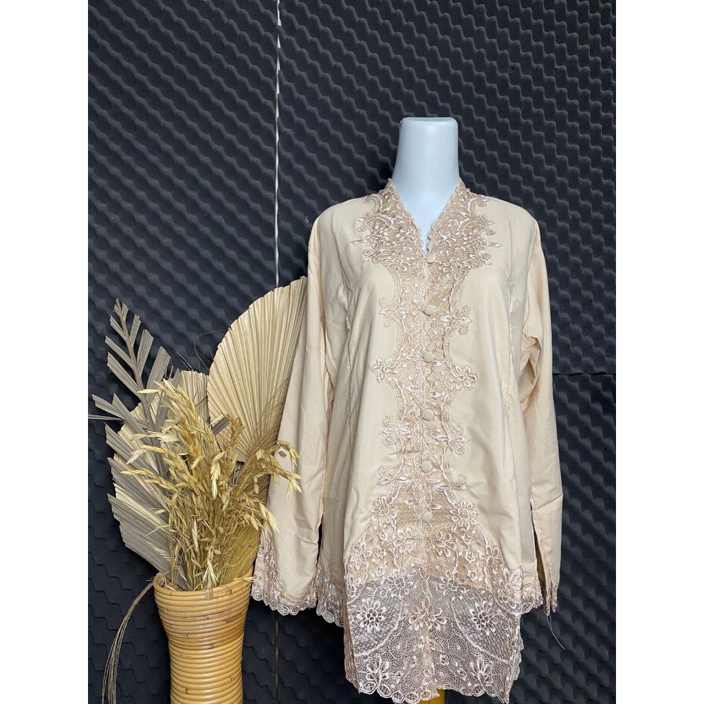 Kebaya Bordir Renda Polos Tangan Panjang Kebaya Atasan