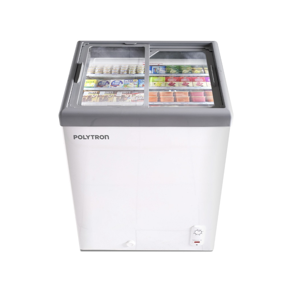 FREEZER BOX POLYTRON PCF 129 Sliding Kaca Kapasitas 100 liter