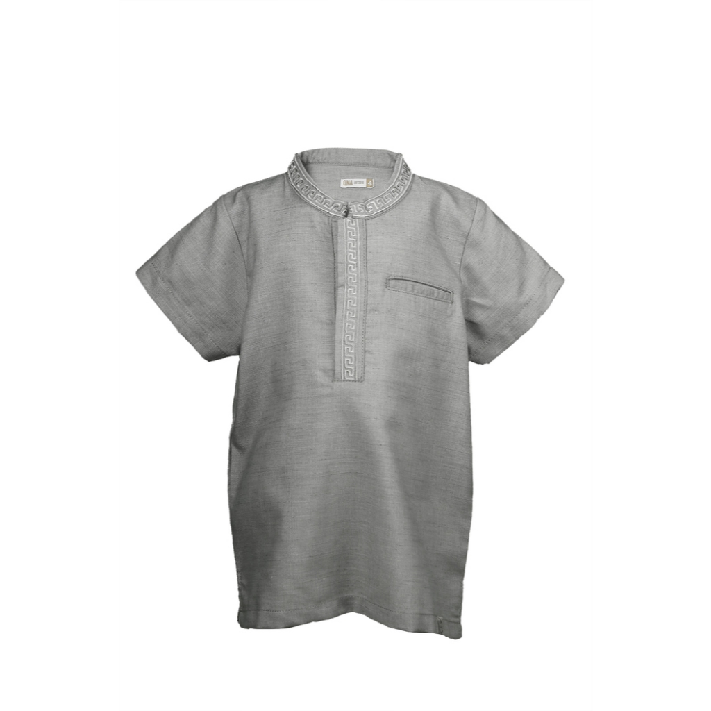 Qna Boy Hatta Kemeja koko pendek  Hijau