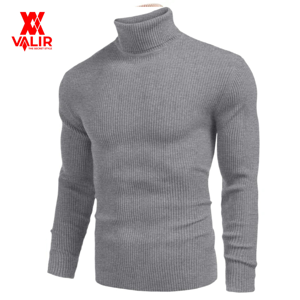 Valir RL Men Sweater Rajut Pria Knited Bahan Tebal Lembut Turtleneck