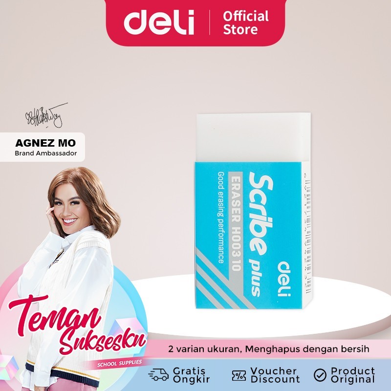 

Penghapus Pensil Deli EH00310 Scribe Putih Bahan Karet