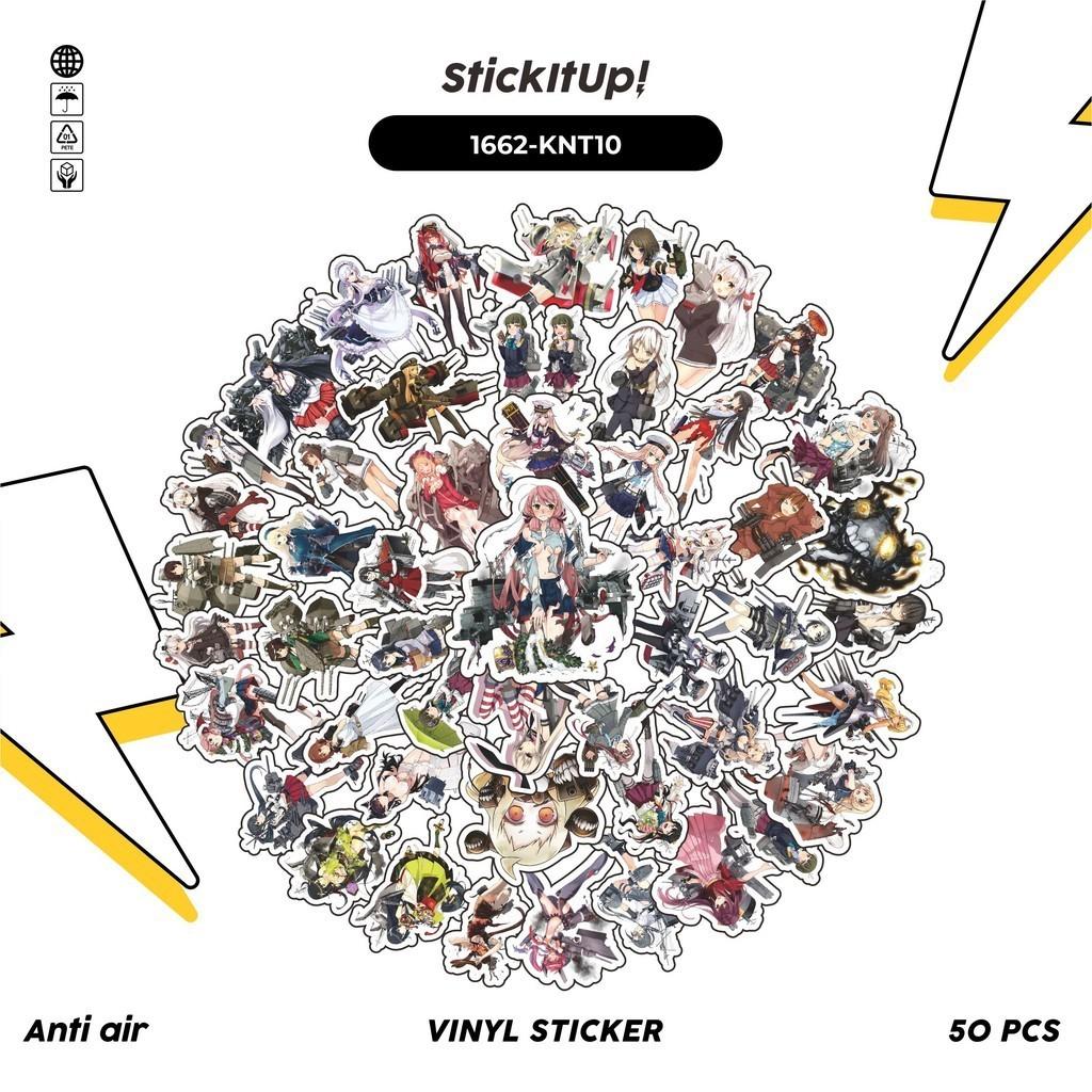 

COD✨ 100 Pcs Stiker Pack KANTAI COLLECTION CHARACTER 10 Lucu Aesthetic Vynil Waterproof untuk Freebies Sticker Buku Journal Casing HP Laptop