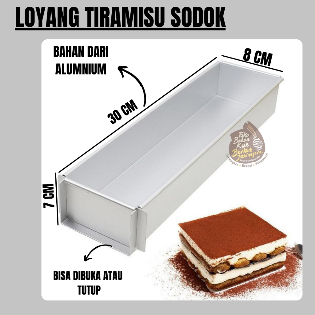LOYANG TIRAMISU SODOK SHAPE / LOYANG TIRAMISU STAINLESS 30 CM / CETAKAN TIRAMISU TEBAL