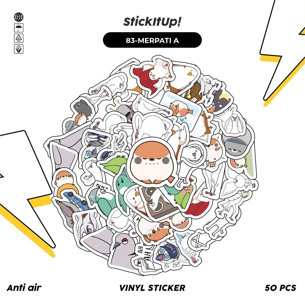 

COD✨ 50 Pcs Stiker Pack Graffiti Motif Kartun Hewan Burung Merpati Lucu Lucu Aesthetic Vynil Waterproof untuk Freebies Sticker Buku Journal Casing HP Laptop