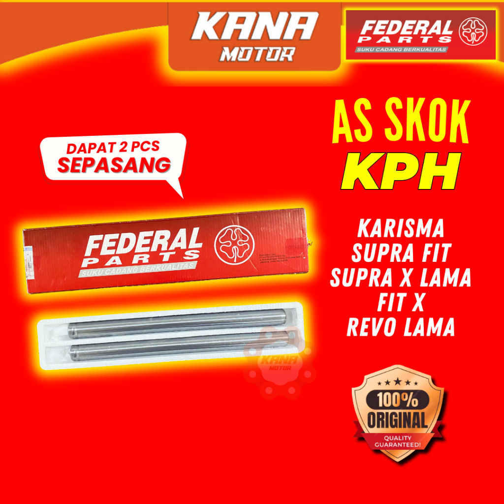 AS SHOCK SKOK DEPAN FEDERAL KPH KARISMA SUPRA FIT X REVO LAMA FEDERAL FP-514A0-KPH-2100 ORIGINAL