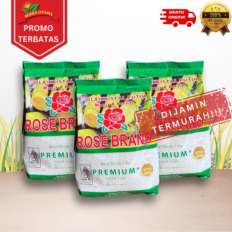 

Gula Pasir 1kg Rose Brand Gula Putih Premium