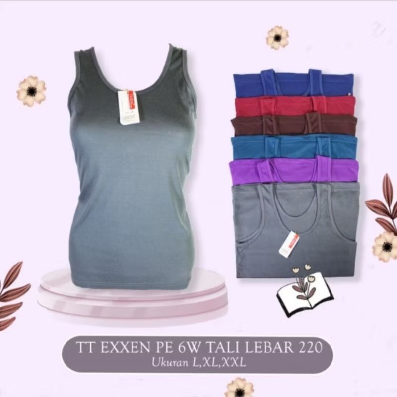 TANKTOP EXXEN 6PCS TALI LEBAR