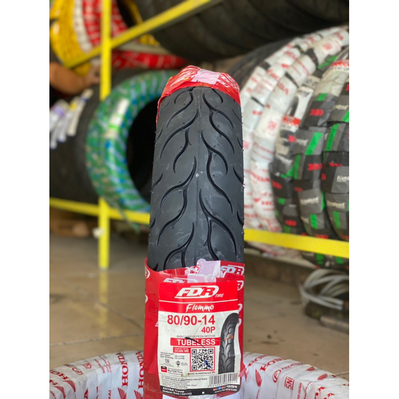 Ban tubles FDR 80/90-14 flemo ban depan motol all matic honda