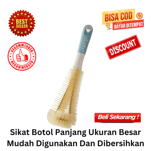 [BISA COD] DISKON Sikat Botol Panjang Ukuran Besar Mudah Digunakan Dan Dibersihkan Sikat Nilon Pembe